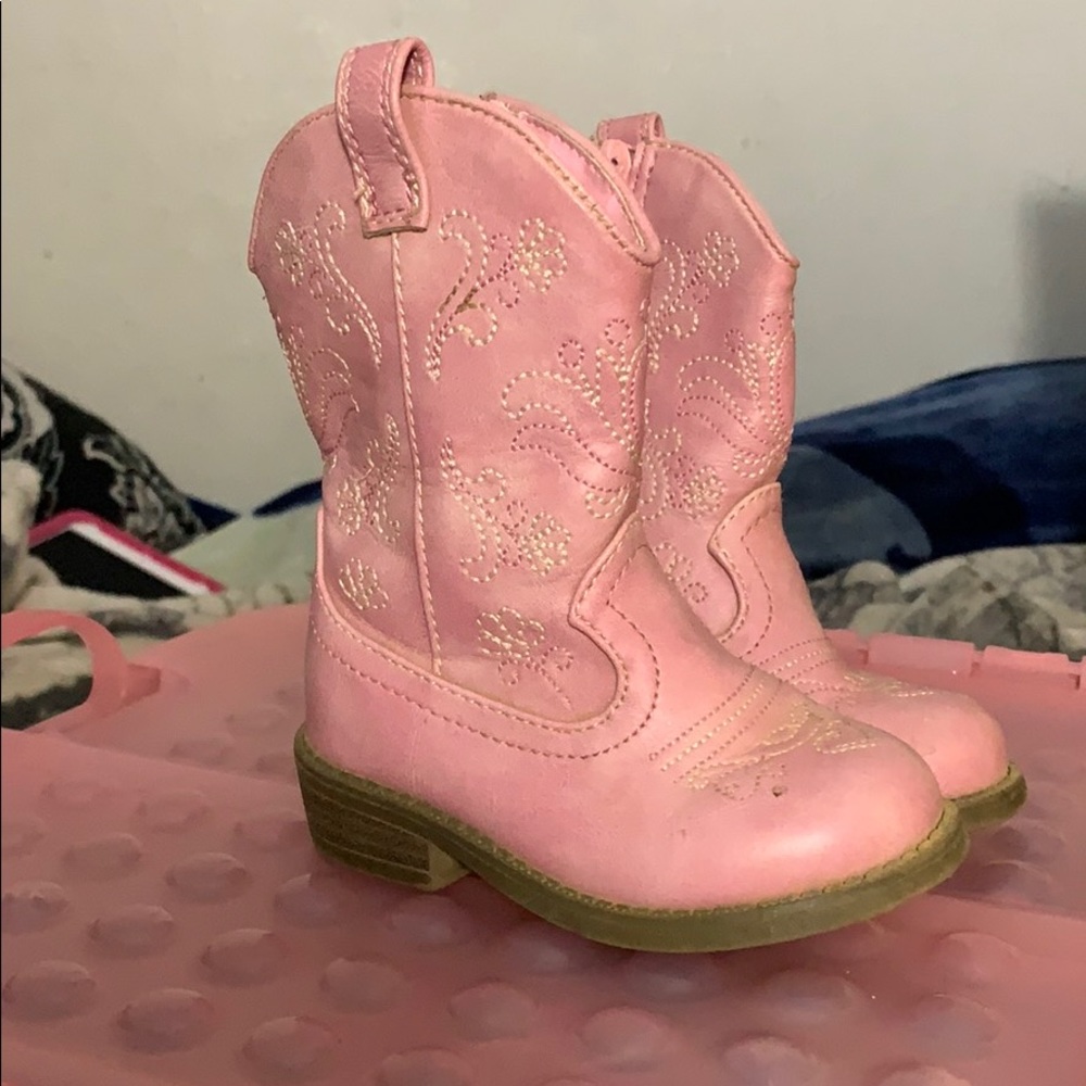 Pink cowgirl boots